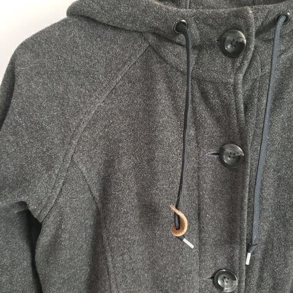 MEC Boiled Wool Hoodie Sweater Jacket Dark Grey Size Small - Picture 3 of 7